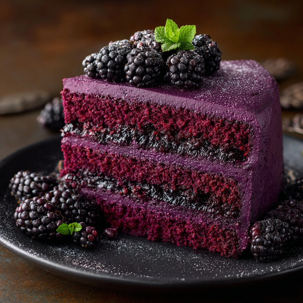 Blackberry Velvet Gothic Cake Recipe - Recipe Image