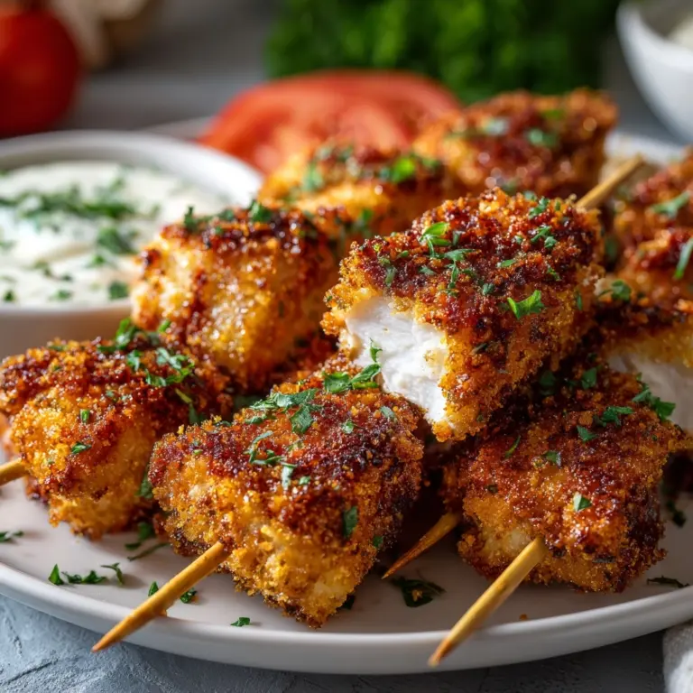 Breaded Chicken Skewers Recipe