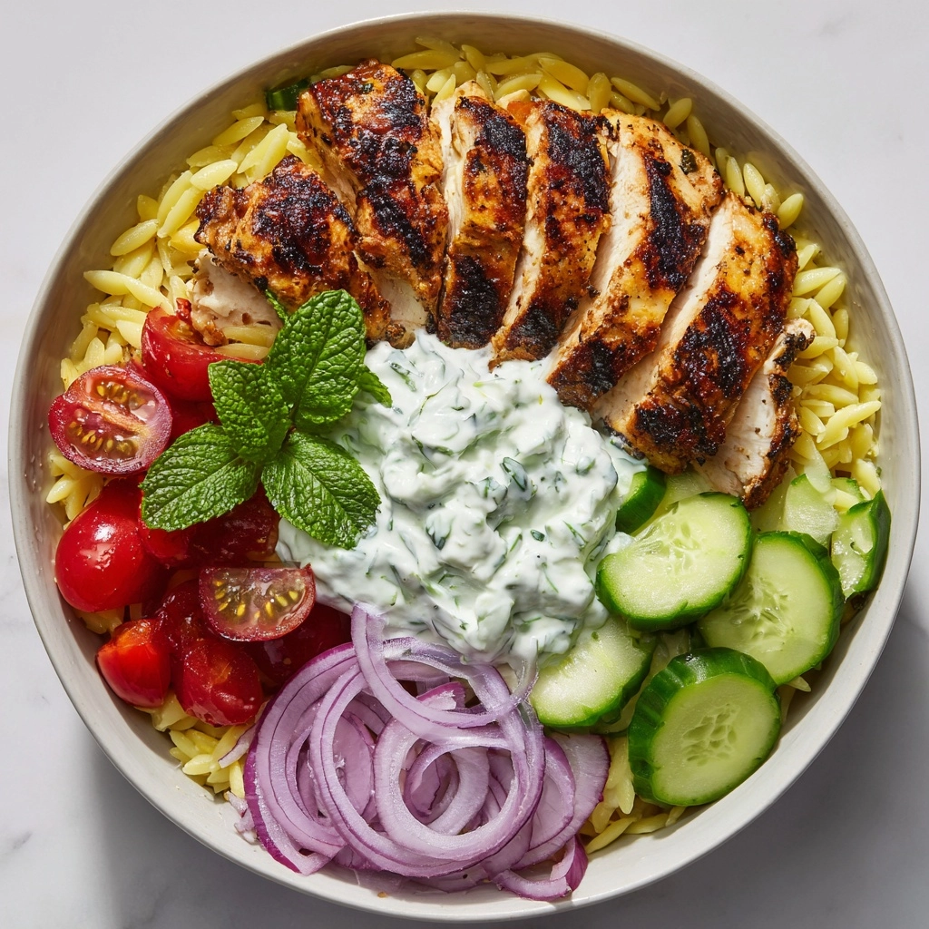 Greek Chicken Orzo Power Bowls Recipe
