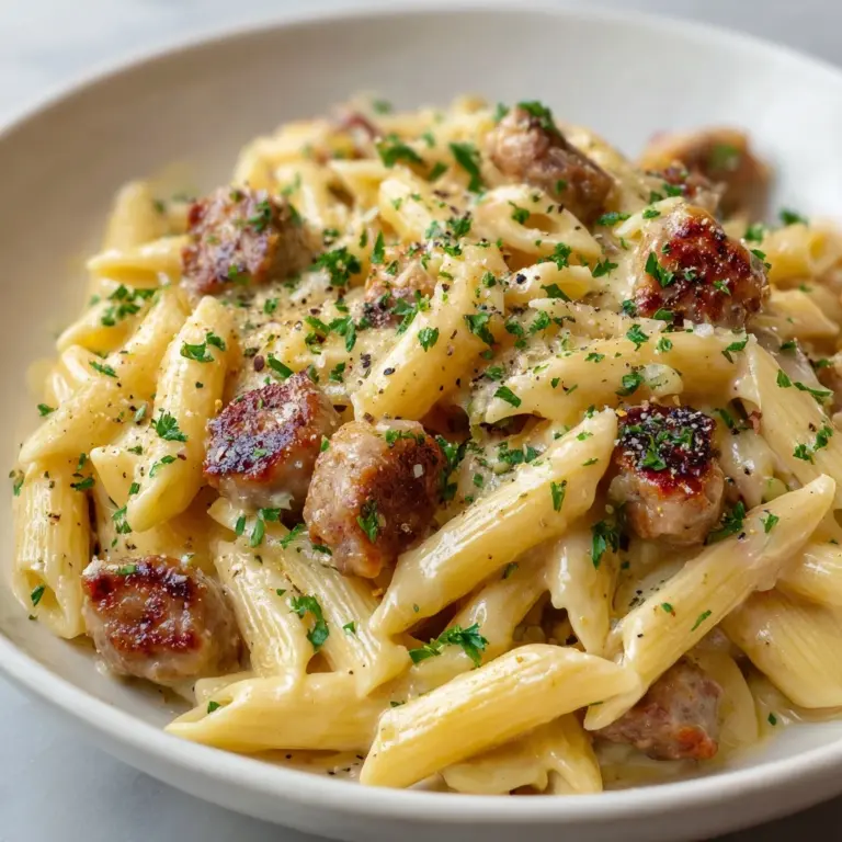 Sausage Alfredo Rigatoni Recipe