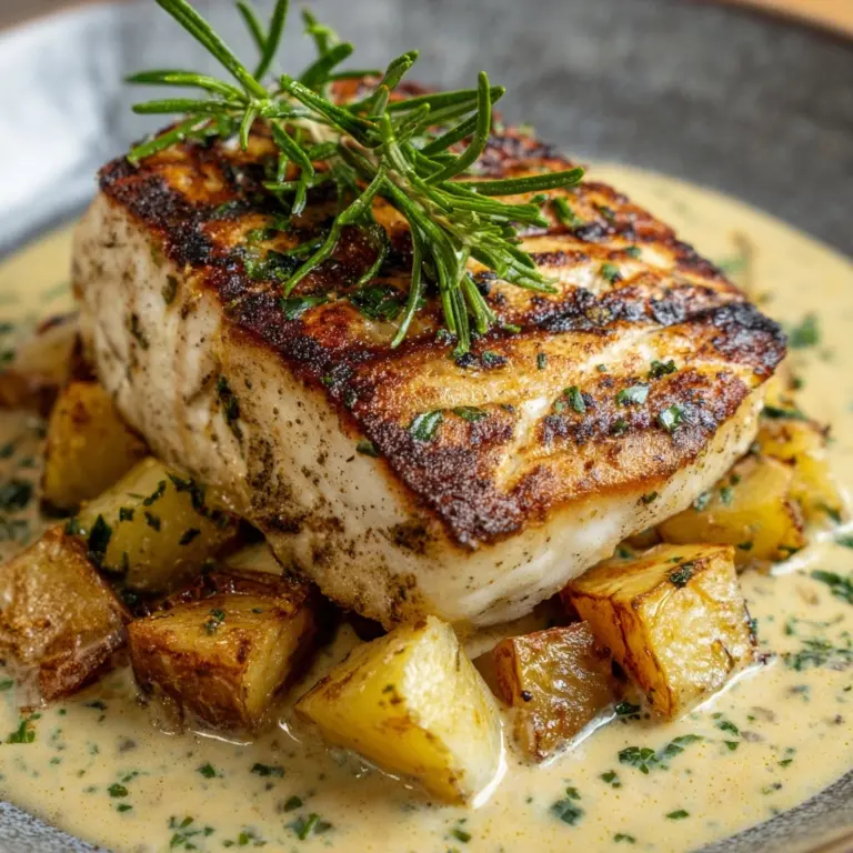Cod & Potatoes in Rosemary Cream Sauce Recipe