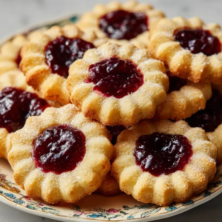 Luscious Buttery Shortbread Cookies with Raspberry Recipe
