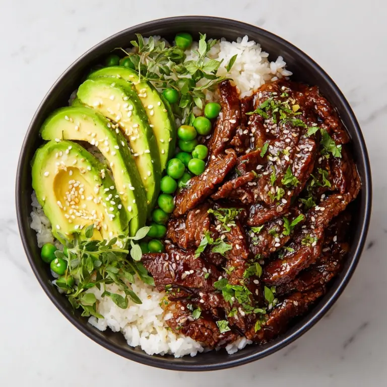 Steak Avocado Rice Bowl Recipe