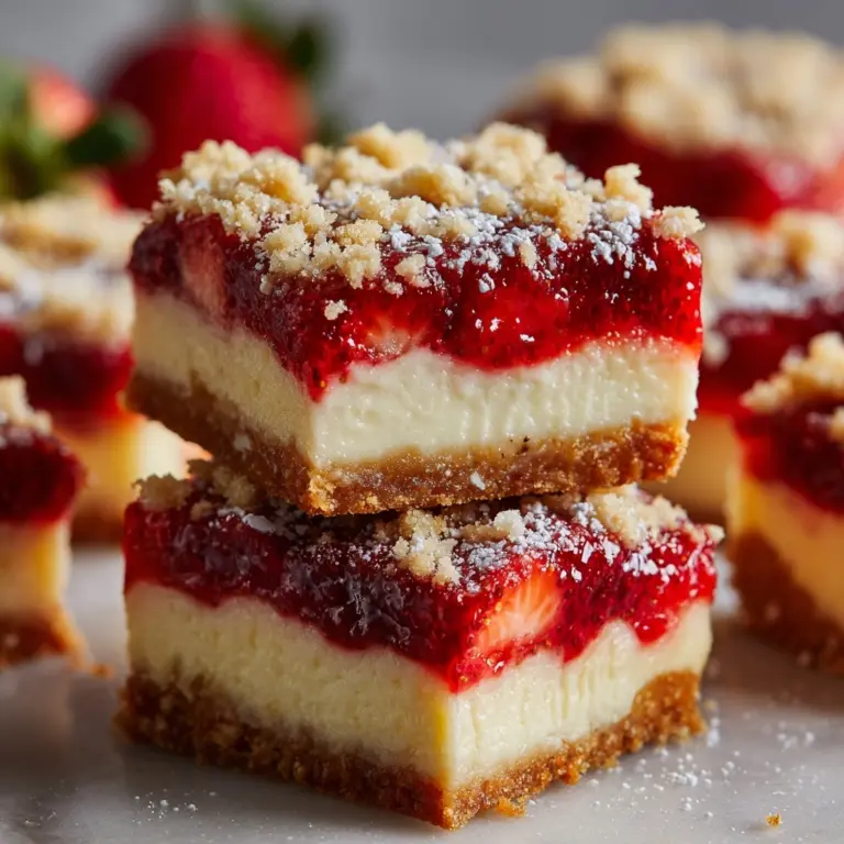 Strawberry Lemon Cheesecake Bars Recipe