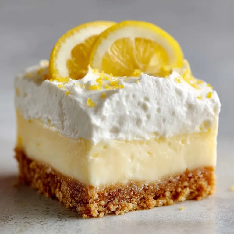 Zesty Lemon Cream Squares: A Cheesecake Delight Recipe