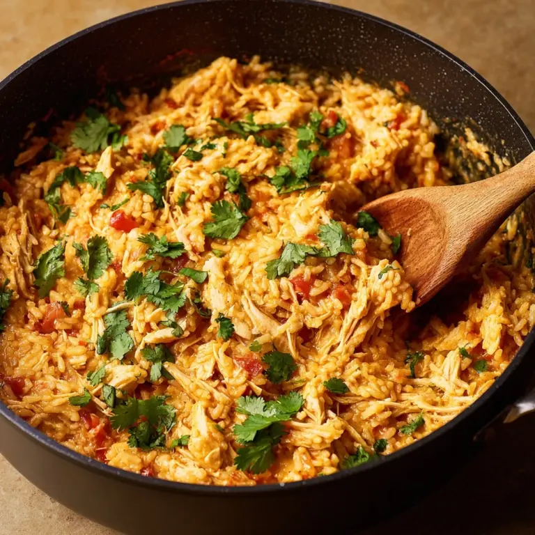 One-Pot Queso Chicken and Rice Recipe