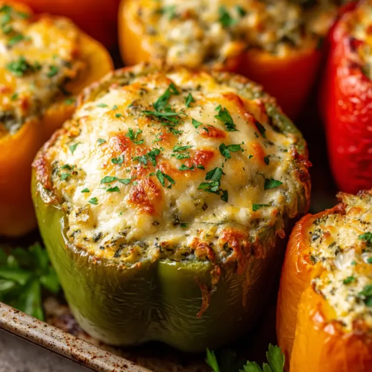 Herb and Cheese Stuffed Bell Peppers Recipe