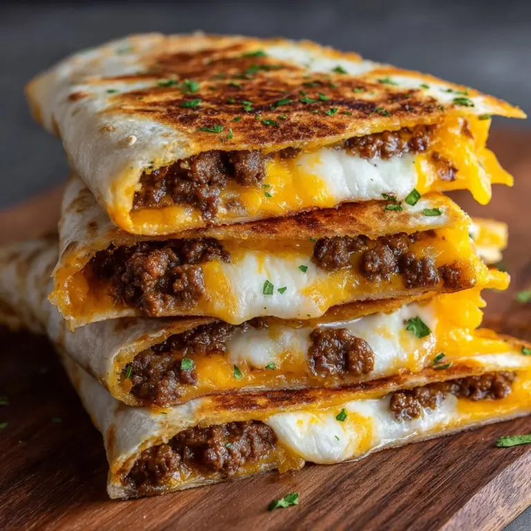 Blackstone Cheeseburger Quesadilla Recipe