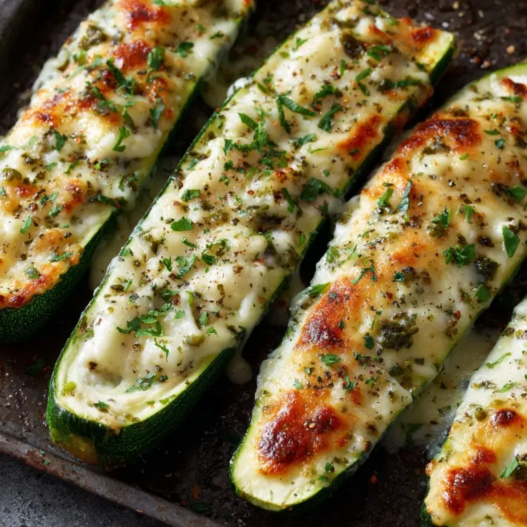 Cheesy Garlic Zucchini Steaks Recipe