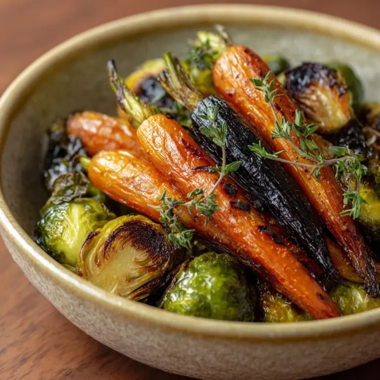 Roasted Carrots and Brussels Sprouts Recipe