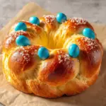 Italian Easter Bread With Dyed Eggs Recipe