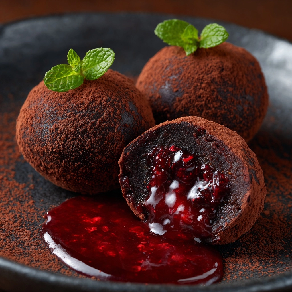 Strawberry Dark Chocolate Truffles Recipe - Recipe Image