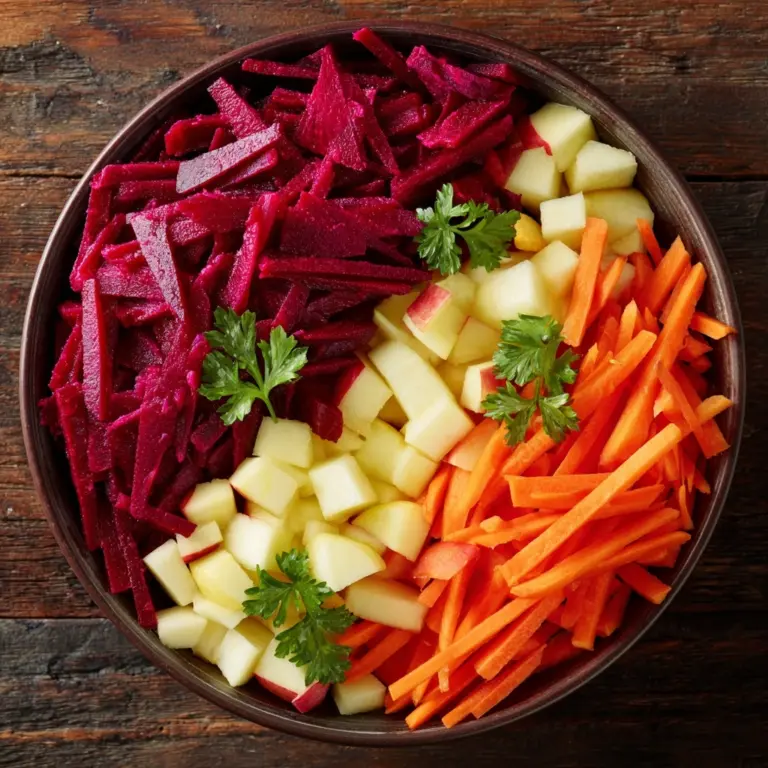 Raw Beet Salad with Apples and Carrots Recipe