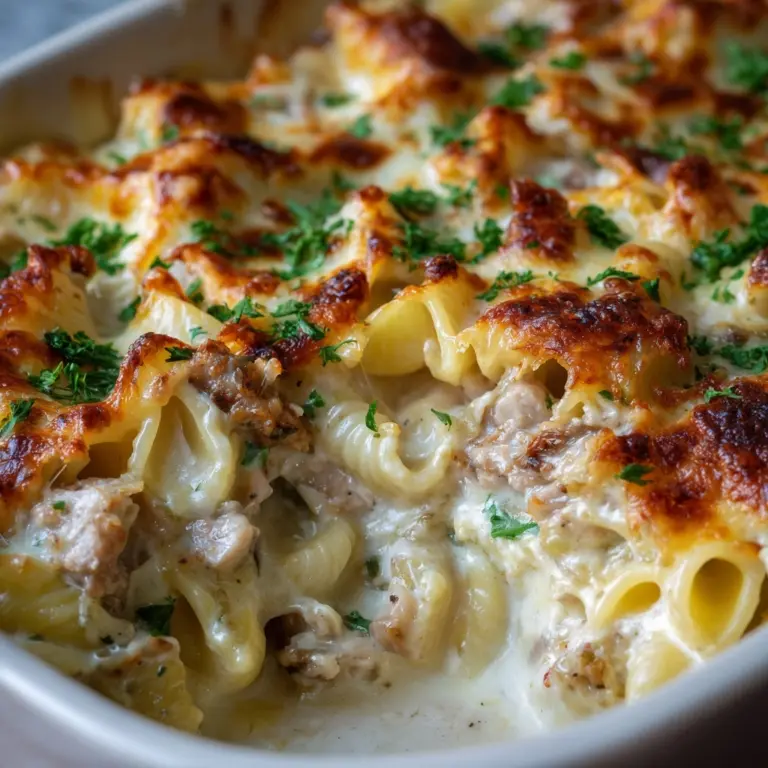 Baked Chicken Alfredo Rotini Casserole Recipe