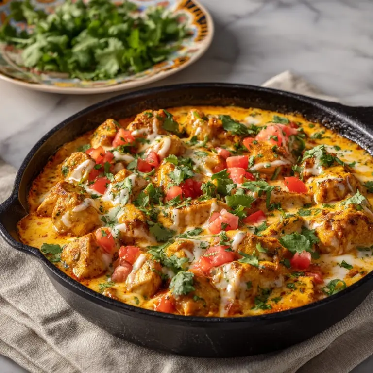 Skillet Chicken Con Queso Recipe