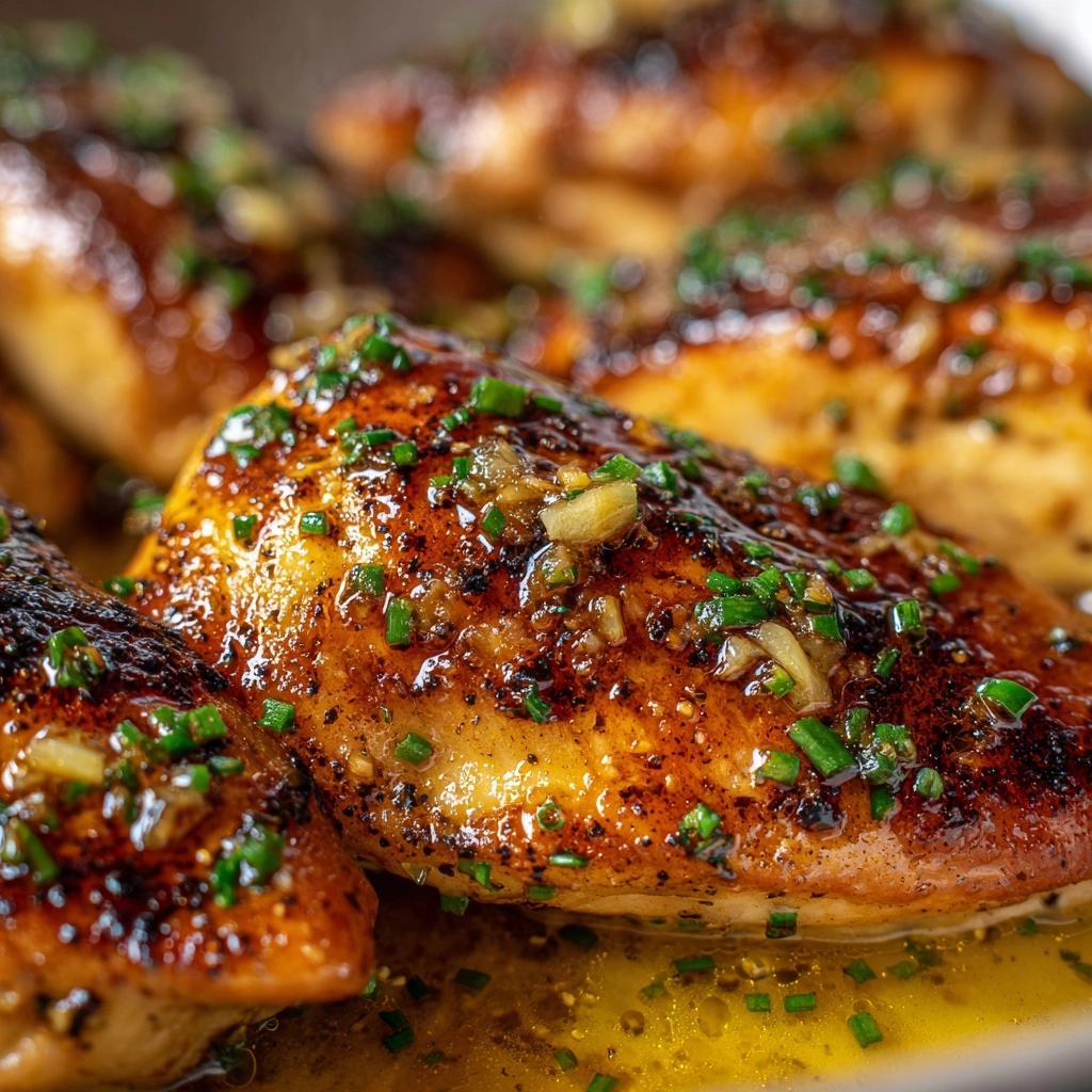 Garlic Chicken with Asiago Gravy Recipe - Recipe Image