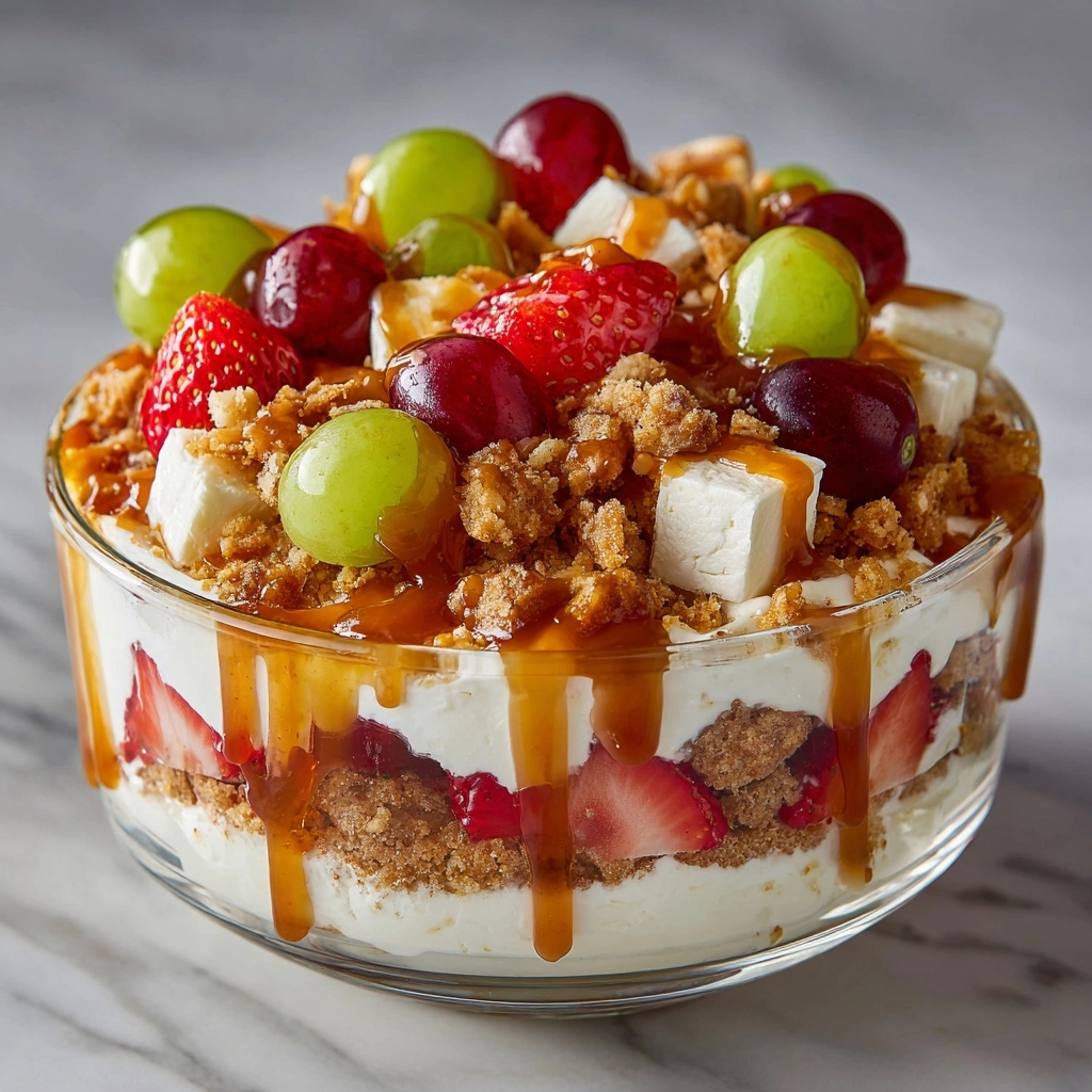 Caramel Crunch Cheesecake Fruit Salad Recipe - Recipe Image