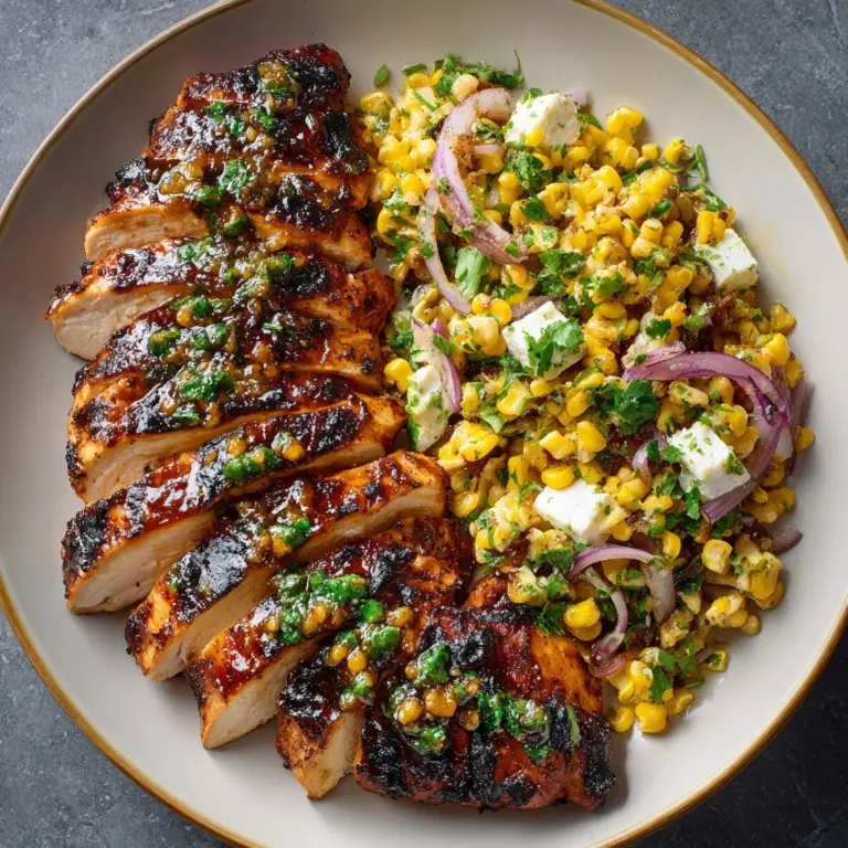 Grilled Hot Honey Chicken with Sweet Corn Salad Recipe