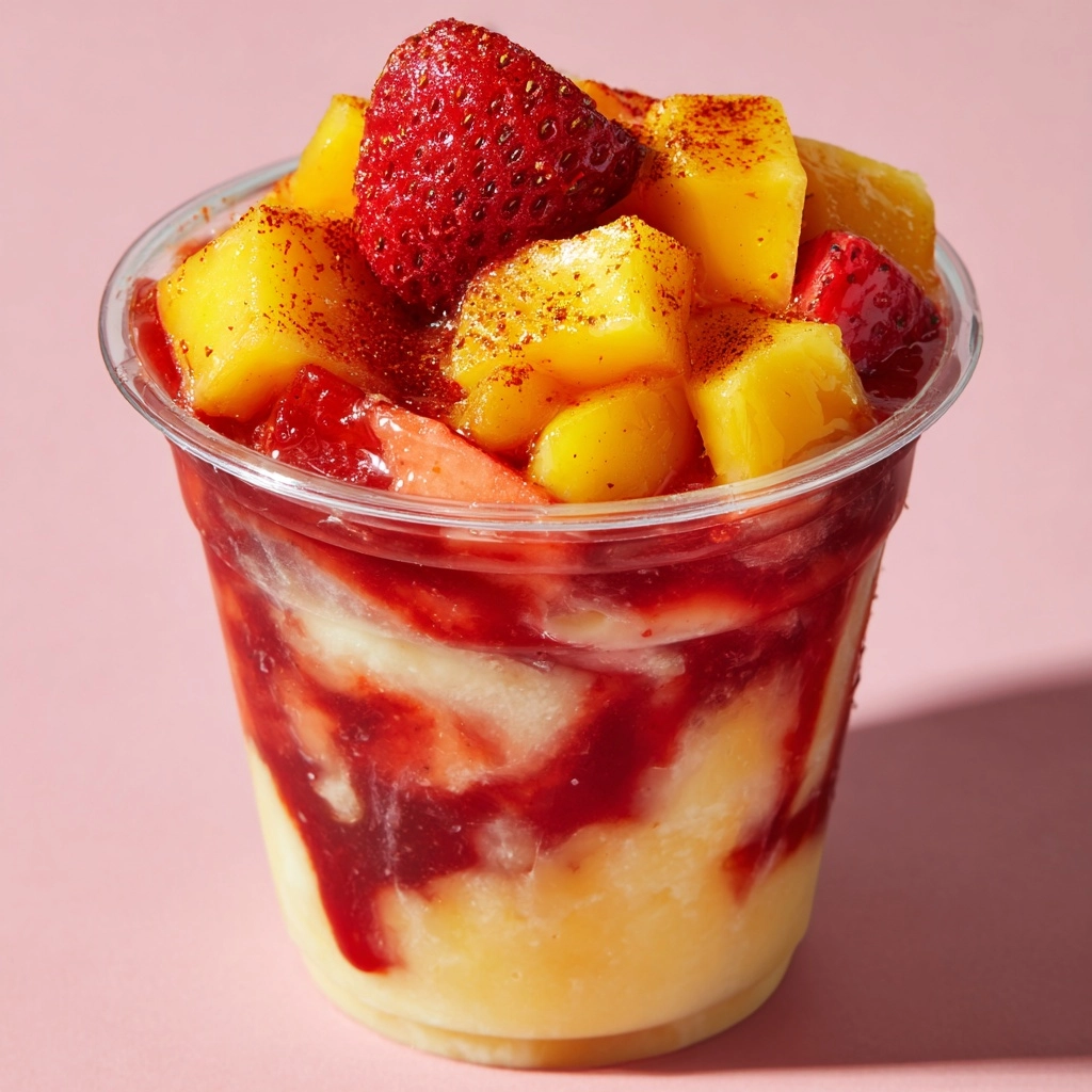 Mango Strawberry Sunrise Frappuccinos Recipe - Recipe Image