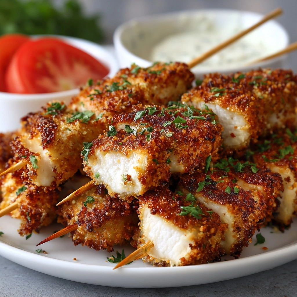 Breaded Chicken Skewers Recipe - Recipe Image