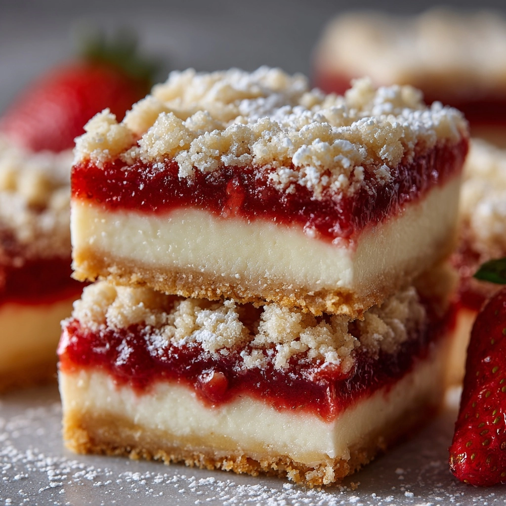 Strawberry Lemon Cheesecake Bars Recipe - Recipe Image