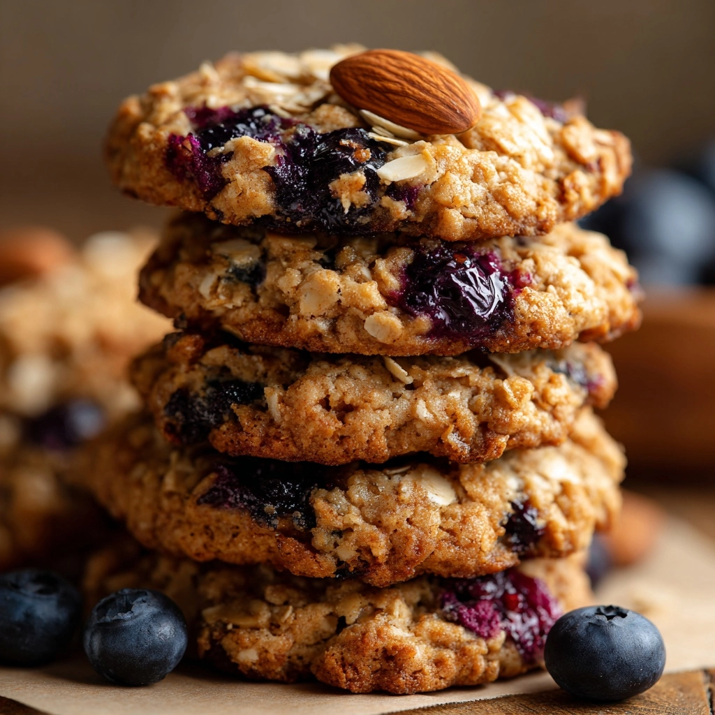 Banana Blueberry Oatmeal Breakfast Cookies Recipe - Recipe Image