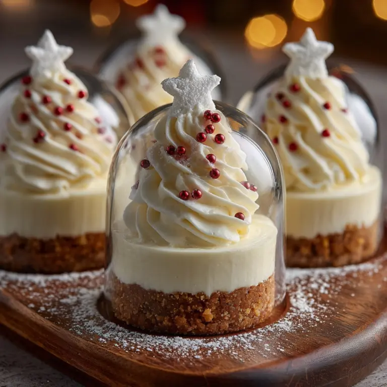 Snow Globe Cheesecake Bites with Cookie Crust Recipe