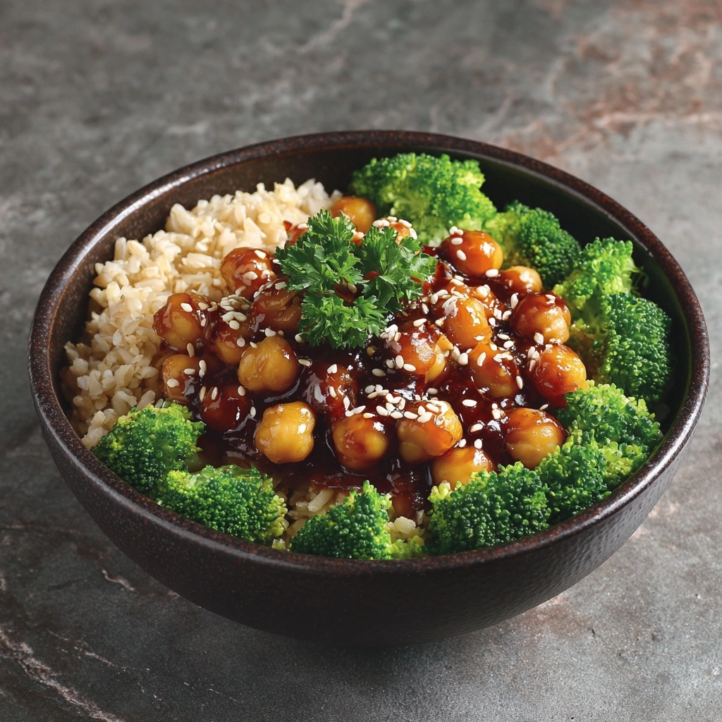 Sticky Sesame Chickpeas & Broccoli Recipe - Recipe Image