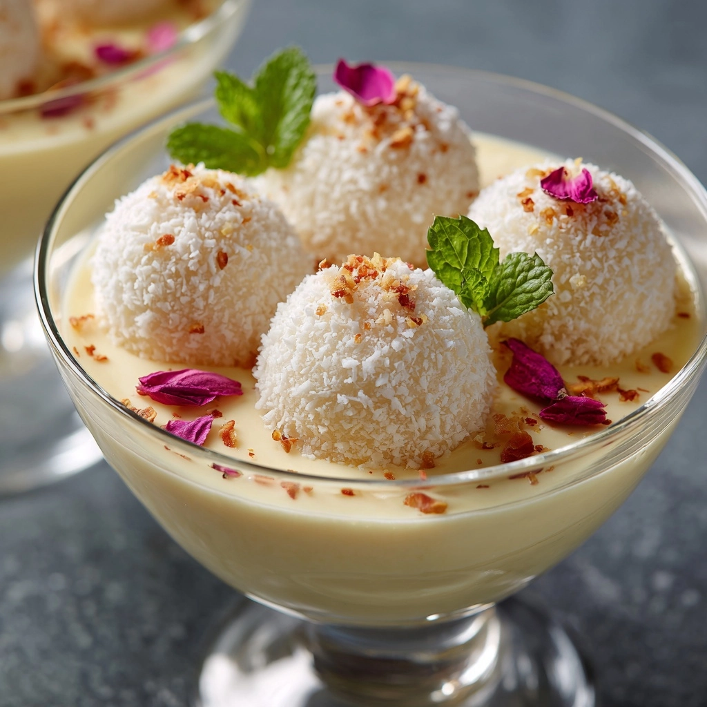 Custard Rasgulla Recipe