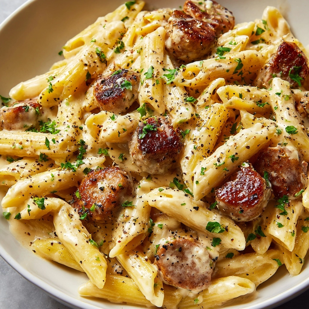 Sausage Alfredo Rigatoni Recipe - Recipe Image
