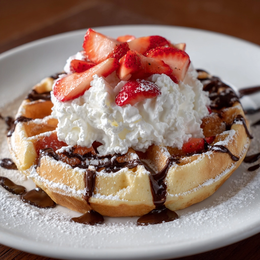Cake Mix Waffles Recipe - Recipe Image