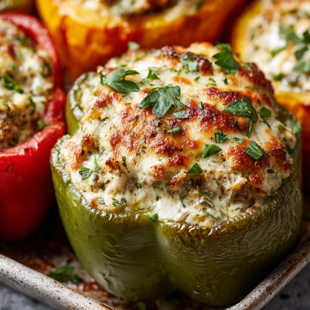 Herb and Cheese Stuffed Bell Peppers Recipe - Recipe Image