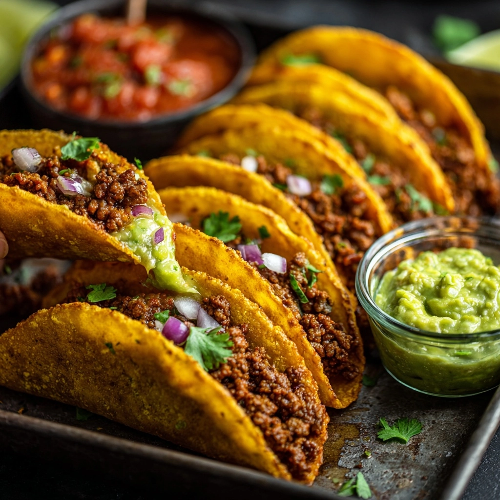 Crispy Ground Beef Tacos Recipe - Recipe Image