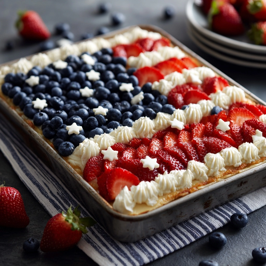 American Flag Fruit Pizza Recipe - Recipe Image