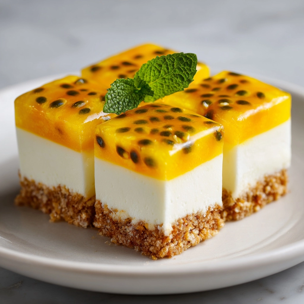 No-Bake Passion Fruit Slice Recipe - Recipe Image