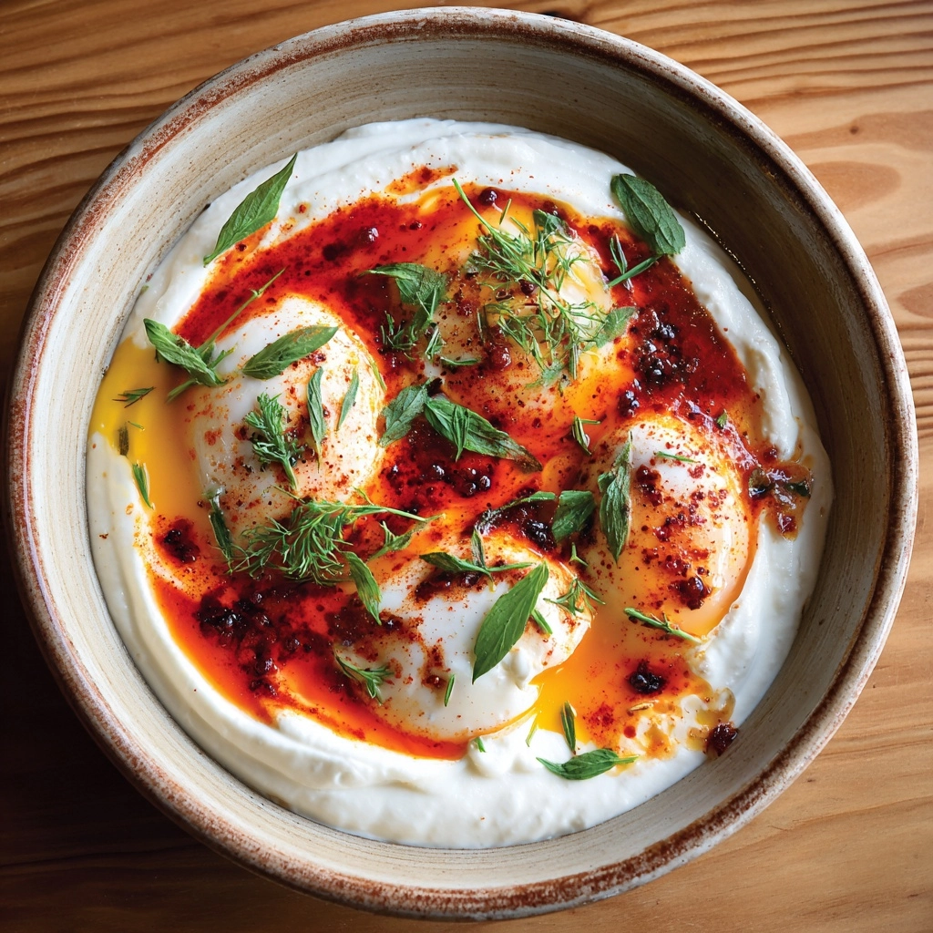 Turkish Eggs (Cilbir) Recipe - Recipe Image