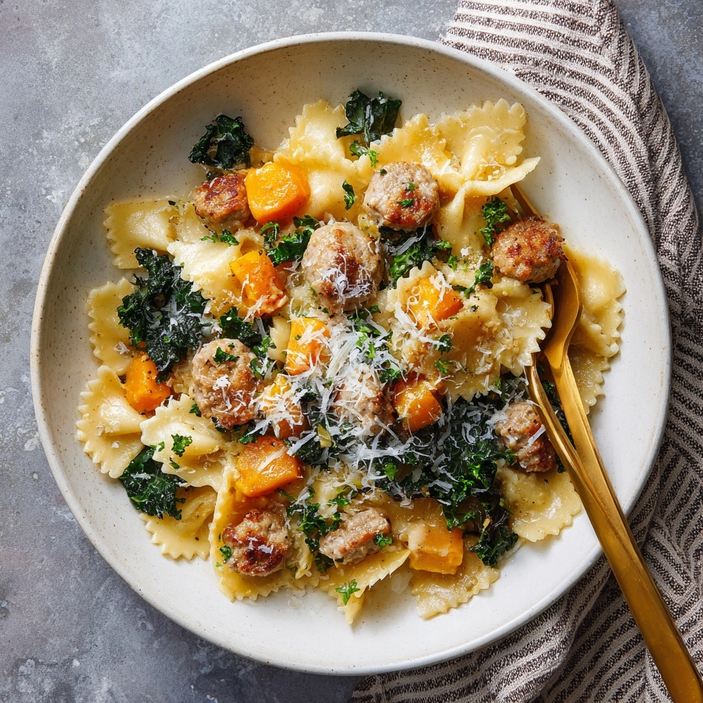 Butternut Squash Sausage Pasta Recipe - Recipe Image