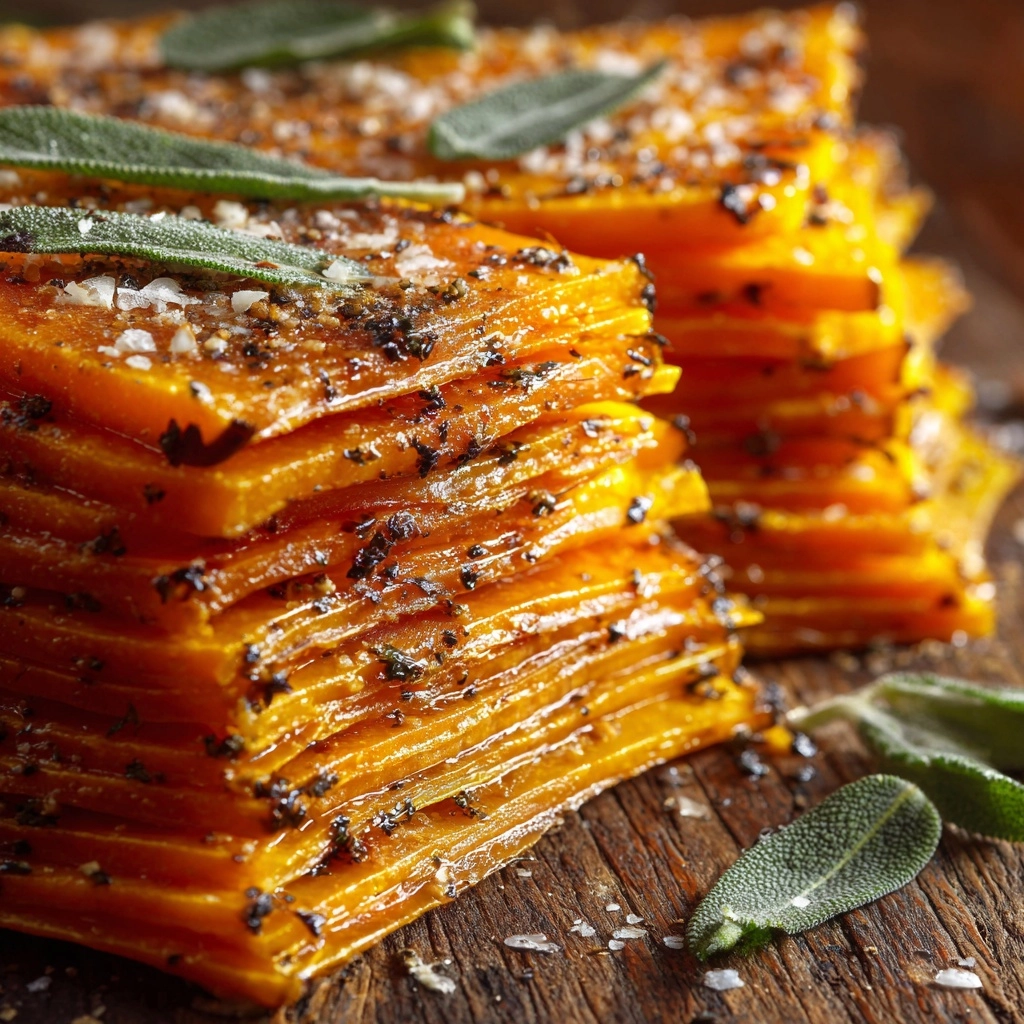 Roasted Hasselback Butternut Squash with Sage Butter Recipe - Recipe Image