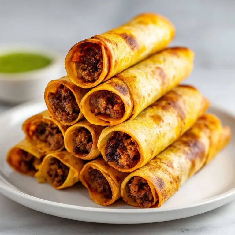 Cheesy Beef Baked Taquitos Recipe