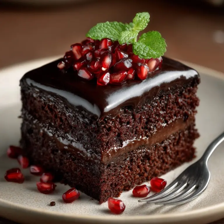 Chocolate Sponge with Pomegranate Ganache Recipe