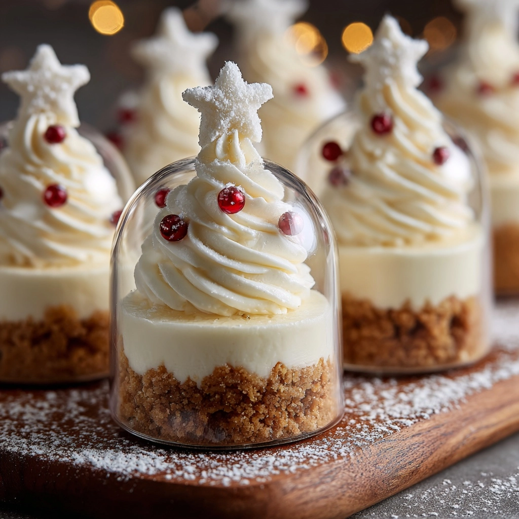 Snow Globe Cheesecake Bites with Cookie Crust Recipe - Recipe Image