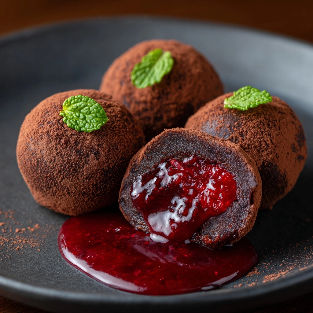 Strawberry Dark Chocolate Truffles Recipe - Recipe Image