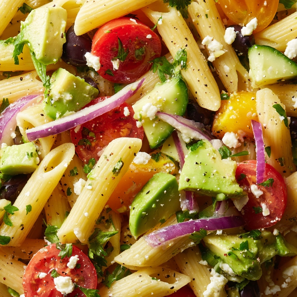Lemon Herb Mediterranean Pasta Salad Recipe - Recipe Image