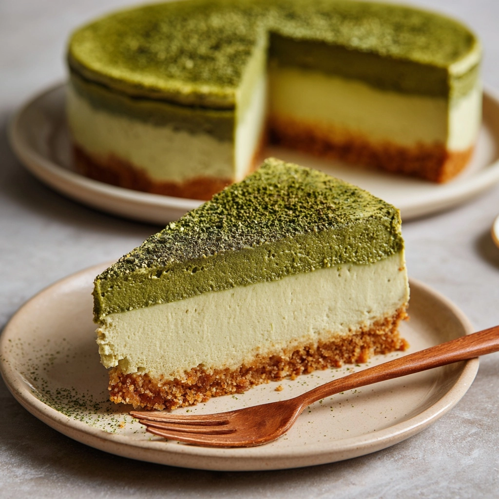 Matcha Green Tea Cheesecake Recipe - Recipe Image