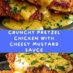 Pretzel Chicken with Mustard Cheddar Sauce Recipe