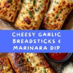 Cheesy Garlic Breadsticks with Marinara Dip Recipe