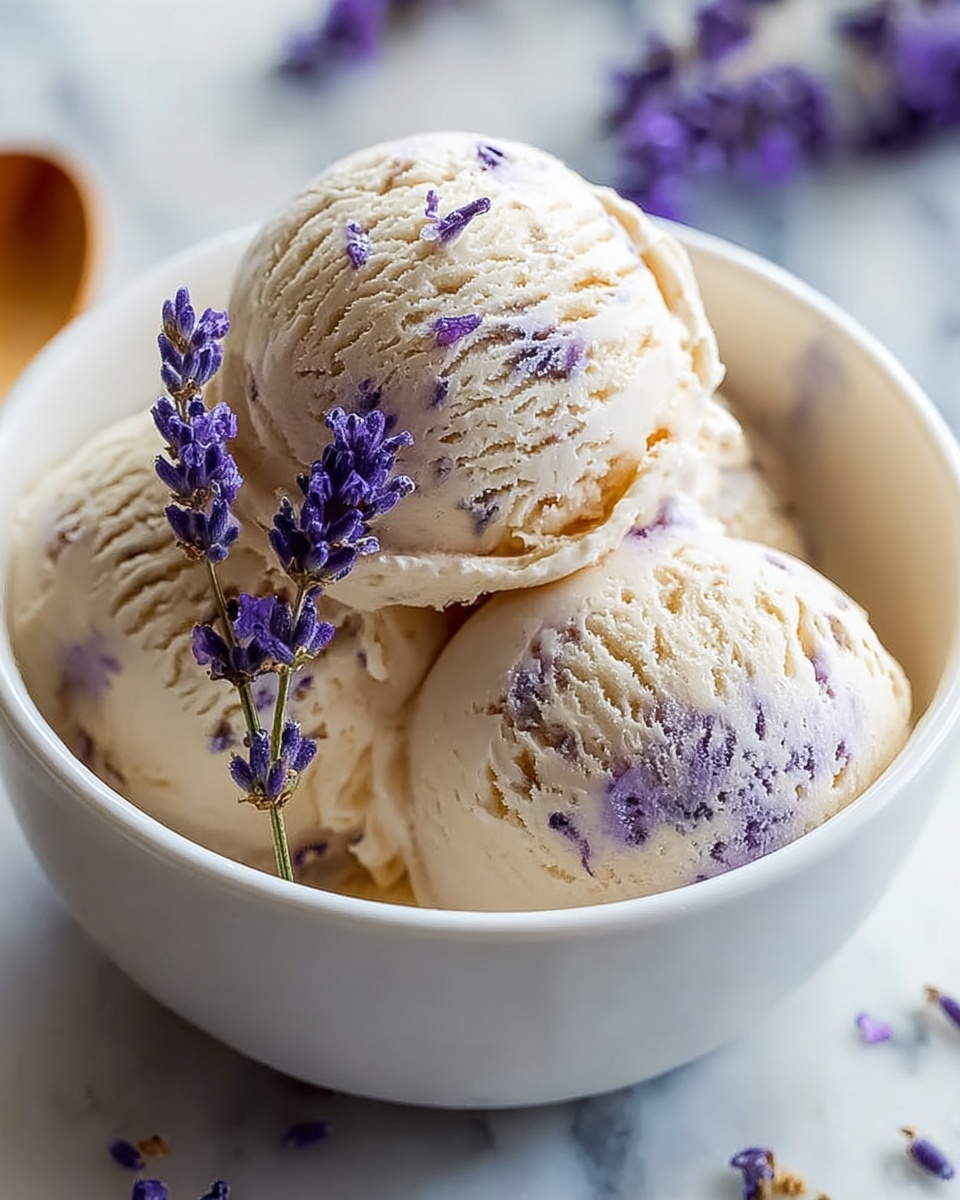 Honey Lavender Ice Cream Recipe - Recipe Image