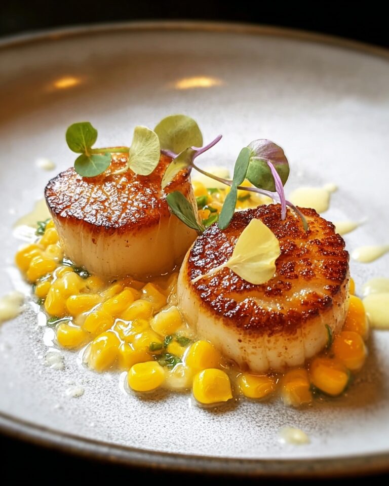 Seared Scallops with Smoky Sweet Corn Puree Recipe