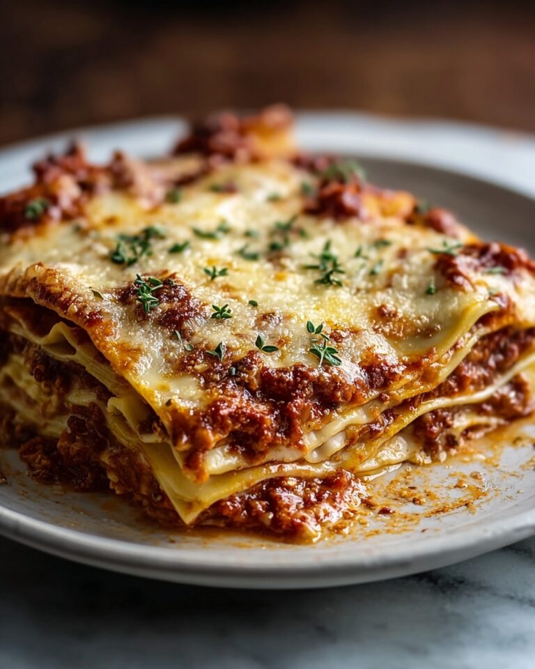 Easy Classic Lasagna with Meat Sauce Recipe