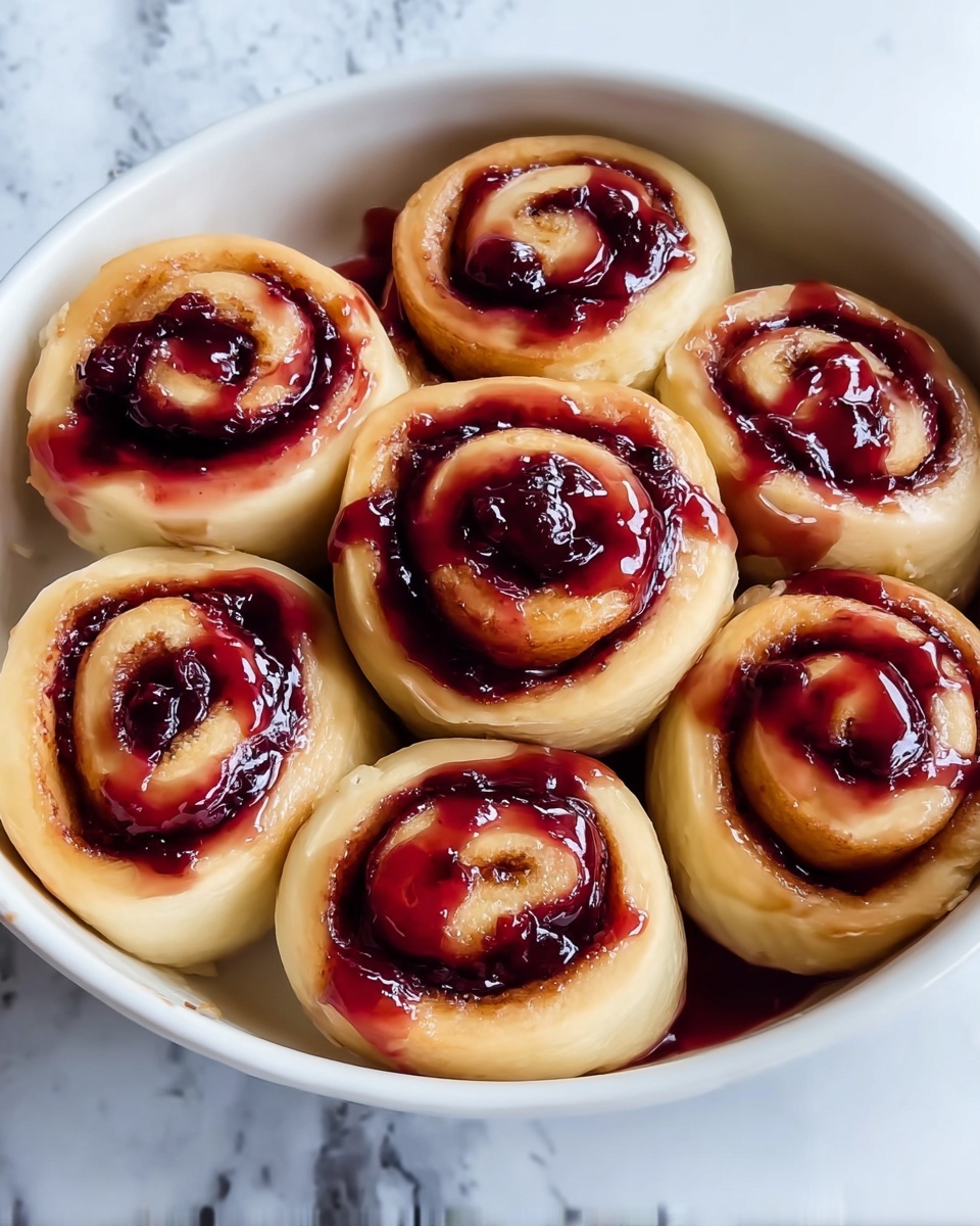 Cherry Cinnamon Rolls with Homemade Filling and Cream Cheese Frosting Recipe - Recipe Image